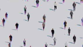 A crowd in motion with unstable holographic projection and digital interference. - Powered by Shutterstock - Get 15% off with code: PIKWIZARD15