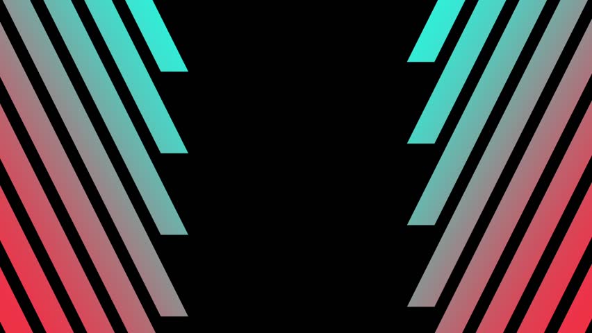 Seamless loop of animated gradient lines. This abstract red and cyan frame is perfect as a modern background, border, or streaming overlay.