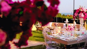 Elegant Autumn Anniversary Table Setup with Architectural Décor, Warm Florals, and Golden Candlelight – Luxury Fall Celebration Styling - Powered by Shutterstock - Get 15% off with code: PIKWIZARD15