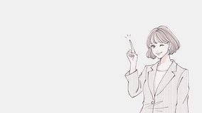 woman in suit pointing and explaining, Business Illustration video clipart

 - Powered by Shutterstock - Get 15% off with code: PIKWIZARD15