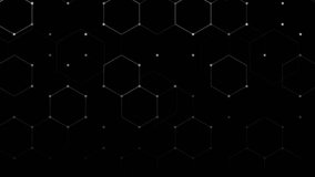 Black background with hexagon pattern animation light futuristic technology illustration - Powered by Shutterstock - Get 15% off with code: PIKWIZARD15