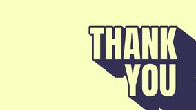 Thank you Retro speech bubble design in blue colour. 4k Video   - Powered by Shutterstock - Get 15% off with code: PIKWIZARD15