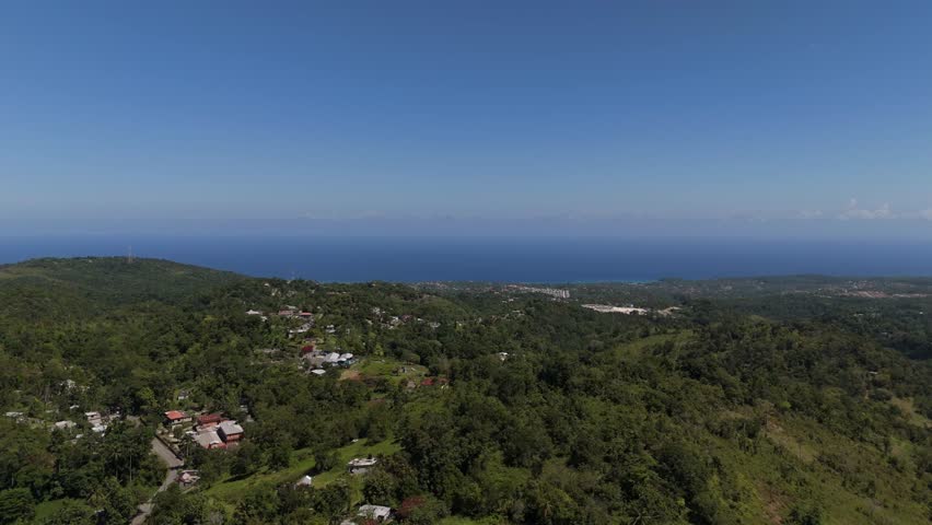 Beautiful View Of The Sea From The Mountains In Jamaica