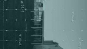 Animation of financial graphs and icons over building. Global finance, economy and real estate concept digitally generated video. - Powered by Shutterstock - Get 15% off with code: PIKWIZARD15