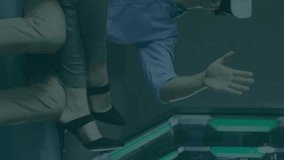 Animation of brain scan and medical data processing on interface, over man and woman in vr headsets. global medical research technology and digital interface concept, digitally generated video. - Powered by Shutterstock - Get 15% off with code: PIKWIZARD15