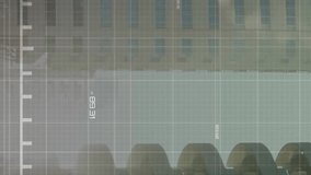 Animation of financial data processing over cityscape. Global finance, business, connections, computing and data processing concept digitally generated video. - Powered by Shutterstock - Get 15% off with code: PIKWIZARD15