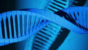 Animation of connections over dna strand. Technology, business and digital interface concept digitally generated video. - Powered by Shutterstock - Get 15% off with code: PIKWIZARD15