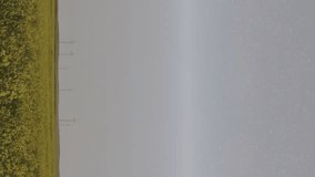 Wind turbines in field with futuristic data processing animation over landscape. Energy, renewable, sustainable, power, technology, innovation - Powered by Shutterstock - Get 15% off with code: PIKWIZARD15