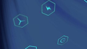 Rotating globe of binary code with hexagonal icons, digital data processing animation. Technology, networking, futuristic, cyberspace, matrix - Powered by Shutterstock - Get 15% off with code: PIKWIZARD15