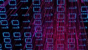 Animation of dynamic data processing with binary code and digital lines in school. Technology, innovation, connection, coding, education - Powered by Shutterstock - Get 15% off with code: PIKWIZARD15