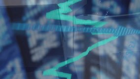 In office, diverse business people analyzing financial data chart with animation. Teamwork, collaboration, analytics, technology, finance, corporate - Powered by Shutterstock - Get 15% off with code: PIKWIZARD15