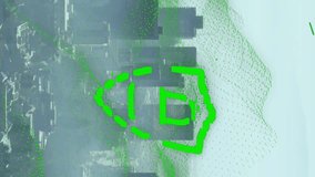 Digital security lock animation over cityscape with green data patterns. Cybersecurity, encryption, technology, network, data protection, futuristic - Powered by Shutterstock - Get 15% off with code: PIKWIZARD15