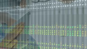 In office, diverse business professionals discussing financial data with animation overlay. Teamwork, collaboration, technology, analytics, strategy, meeting - Powered by Shutterstock - Get 15% off with code: PIKWIZARD15