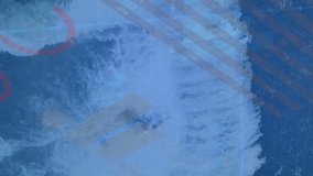 Financial animation overlaying waterfall scene with data and percentage figures. Finance, investment, analytics, technology, data visualization, environment - Powered by Shutterstock - Get 15% off with code: PIKWIZARD15