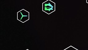 Bitcoin symbol surrounded by digital network elements and various icons in animation. Cryptocurrency, blockchain, fintech, technology, finance, digital currency - Powered by Shutterstock - Get 15% off with code: PIKWIZARD15