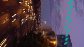 Animation of nft over graph and road traffic and cityscpae at night. finance, economy, business and transport concept digitally generated video. - Powered by Shutterstock - Get 15% off with code: PIKWIZARD15