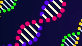 Animation of moving shapes and dna strands on black background. retro future and abstract background concept digitally generated video. - Powered by Shutterstock - Get 15% off with code: PIKWIZARD15