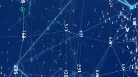 Animation of question mark over network of connections with data processing on blue background. Global connections, computing and digital interface concept digitally generated video. - Powered by Shutterstock - Get 15% off with code: PIKWIZARD15