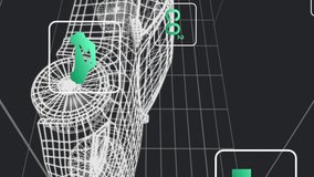 Animation of network of eco icons over 3d car drawing. Global eco electric car, connections, computing and data processing concept digitally generated video. - Powered by Shutterstock - Get 15% off with code: PIKWIZARD15