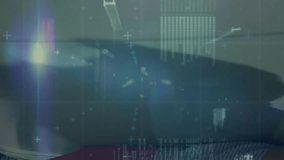 Animation of financial data processing over couple using smartphone. Global business, finances, computing and data processing concept digitally generated video. - Powered by Shutterstock - Get 15% off with code: PIKWIZARD15