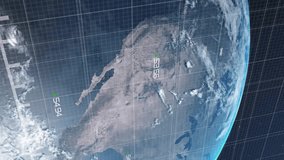 Animation of red line and digital data processing over globe. Global connections, computing and data processing concept digitally generated video. - Powered by Shutterstock - Get 15% off with code: PIKWIZARD15