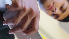 Animation of like icons over man using smartphone in bus. Social media, communication and digital interface concept digitally generated video. - Powered by Shutterstock - Get 15% off with code: PIKWIZARD15