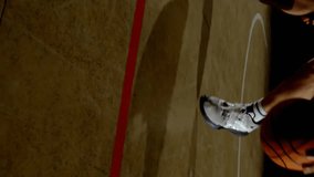 Dribbling basketball, player with animation of social media notifications on court. Sport, athlete, technology, engagement, interaction, digital - Powered by Shutterstock - Get 15% off with code: PIKWIZARD15