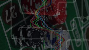 Animation of get ready over geometrical shapes and colorful rollers on black background. Global technology data processing connections and digital interface concept digitally generated video. - Powered by Shutterstock - Get 15% off with code: PIKWIZARD15