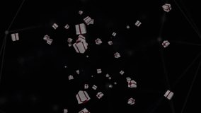 This video is a digital animation of multiple school bag icons falling against a white background. The video is intended to represent the concept of going back to school and education. - Powered by Shutterstock - Get 15% off with code: PIKWIZARD15