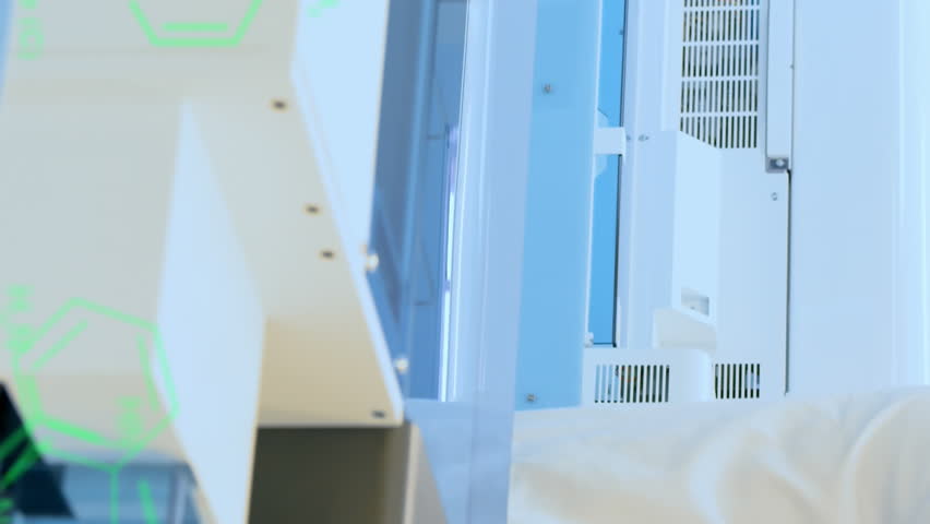 Animation of medical data processing on diverse male and female scientists discussing at laboratory. Medical research and science technology concept - Powered by Shutterstock - Get 15% off with code: PIKWIZARD15