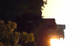 Cityscape with social media notifications animation over urban park and buildings. technology, skyline, communication, interaction, internet, connectivity - Powered by Shutterstock - Get 15% off with code: PIKWIZARD15