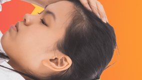 Animation of lightning over women with migraine headache. Migraine awareness week concept digitally generated video. - Powered by Shutterstock - Get 15% off with code: PIKWIZARD15