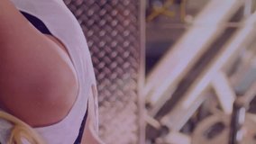 Exercising, people with financial data charts overlaying animation in background. Fitness, finance, workout, analytics, technology, exercise - Powered by Shutterstock - Get 15% off with code: PIKWIZARD15