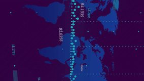 Animation of digital data visualization with social media notifications and world map. Technology, connectivity, communication, network, global, virtual - Powered by Shutterstock - Get 15% off with code: PIKWIZARD15