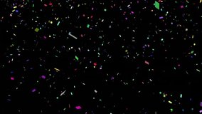 Confetti scattering visualizing tiny blue particles forming glowing ribbon and desaturating colors. Abstract, digital art, motion graphics, celebration, vibrant, luminous, festive - Powered by Shutterstock - Get 15% off with code: PIKWIZARD15