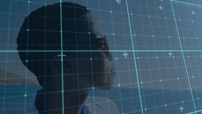 Woman gazing sea aboard boat as grid emerging and fading revealing smile behind sunglasses for tech. Digital art, adventure, vibrant, nature, exploration, innovation, leisure - Powered by Shutterstock - Get 15% off with code: PIKWIZARD15