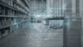 Second frame holographic network sphere materializing centrally, rotating, pulsing data flow. Futuristic, digital, technology, innovation, data, connectivity, abstract - Powered by Shutterstock - Get 15% off with code: PIKWIZARD15