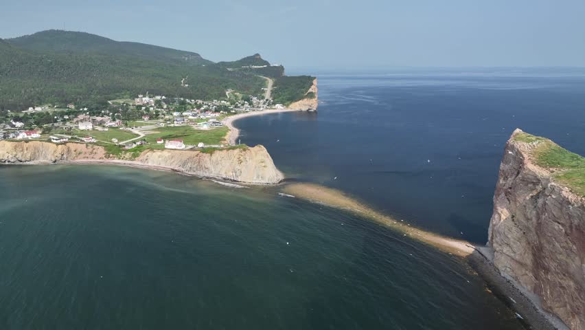 Perce city in Gaspesie Quebec
