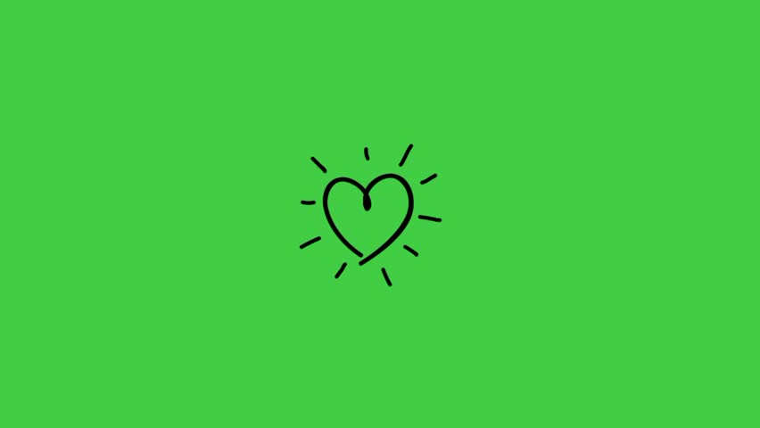 SHOTLISTlove heart animation, wedding, sketch, romantic, arrow, couple, myrealholiday, celebration, decoration, cupid doodle, green background 