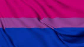 The Bisexual Pride Flag background, Realistic tricolor stripes flag its symbol of bisexuality waving in the wind, LGBTQ Bisexual community symbol Perfect Loop 4K video. - Powered by Shutterstock - Get 15% off with code: PIKWIZARD15