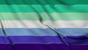 The Gay Men's Pride Flag background, Realistic MLM (Men Loving Men) Pride Flag waving in the wind, LGBTQ gay male community symbol Perfect Loop 4K video. - Powered by Shutterstock - Get 15% off with code: PIKWIZARD15