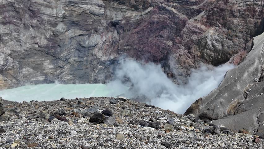 Active Volcano Steam at Nakadake Crater 29 Mar 2025