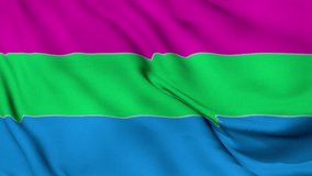 The Polysexual pride flag background. Realistic Polysexual pride flag waving in the wind. LGBTQ Polysexual community symbol Perfect Loop 4K video. - Powered by Shutterstock - Get 15% off with code: PIKWIZARD15