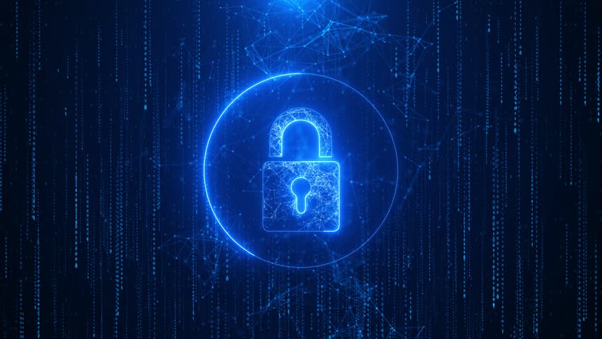 Hacking Digital Data Protection safety Program code system. security in digital cyberspace. Electronic virtual firewall. Coded protection system against hacking threats and cyber attacks.