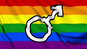 The Gay Male Pride Flag background, Realistic MLM (Men Loving Men) Pride Flag waving in the wind, LGBTQ Ocean Gay community symbol Perfect Loop 4K video. - Powered by Shutterstock - Get 15% off with code: PIKWIZARD15