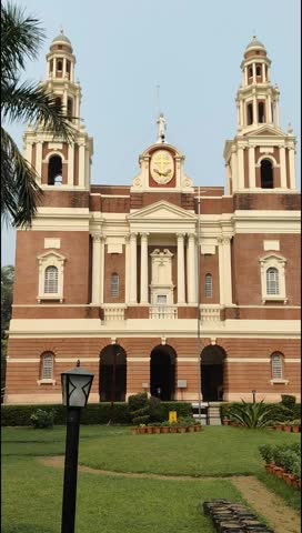 Sacred Heart Cathedral Church located at Connaught Place, Delhi, India, Beautiful architectural view from outside of Cathedral Church in Central Delhi during evening time