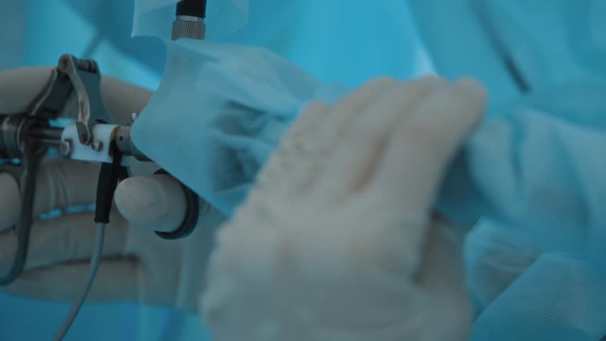 Medical procedure: surgeons performing precise laparoscopic surgery in operating room. - Powered by Shutterstock - Get 15% off with code: PIKWIZARD15