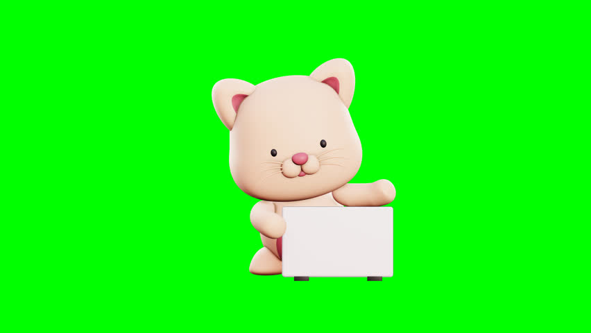 3D Animation of Mechi Character Holding Blank Board for Digital Use  
3D green screen animation of Mechi character presenting a blank board, perfect for diverse digital content and creative marketing 