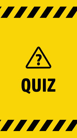 Vertical video: Quiz time question mark symbol flashing on yellow screen. Ask and answer icon on display. Loopable and seamless abstract concept background.