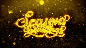 Season’s Greetings Blinking Text with Fireworks – Festive Greeting Card and Celebration Invitation Background - Powered by Shutterstock - Get 15% off with code: PIKWIZARD15